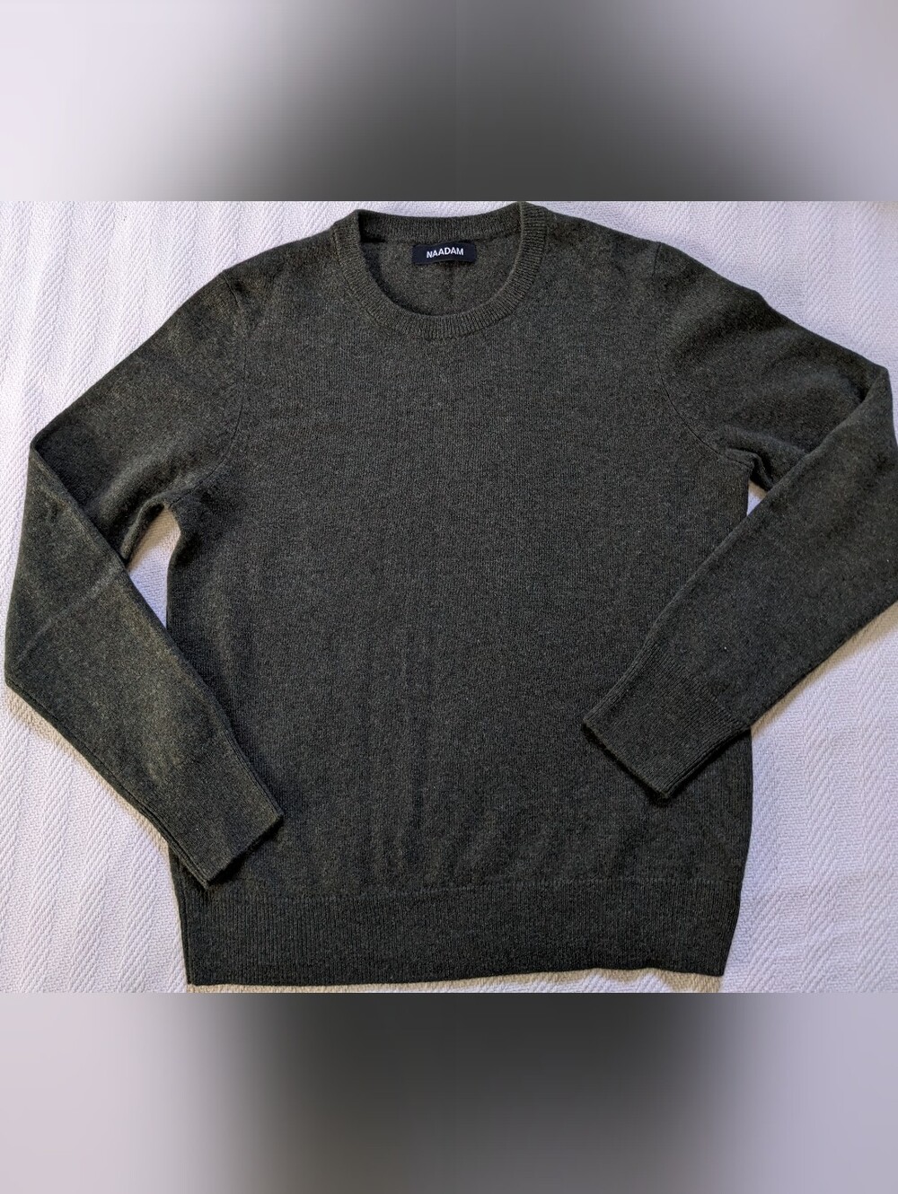 Naadam Cashmere Sweater Small Olive Green Soft Lightweight Pullover Womens
